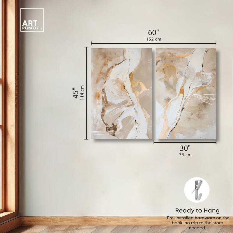 Mystic Reviere Set Canvas Set of 2 by Art Remedy, Gallery Wrapped