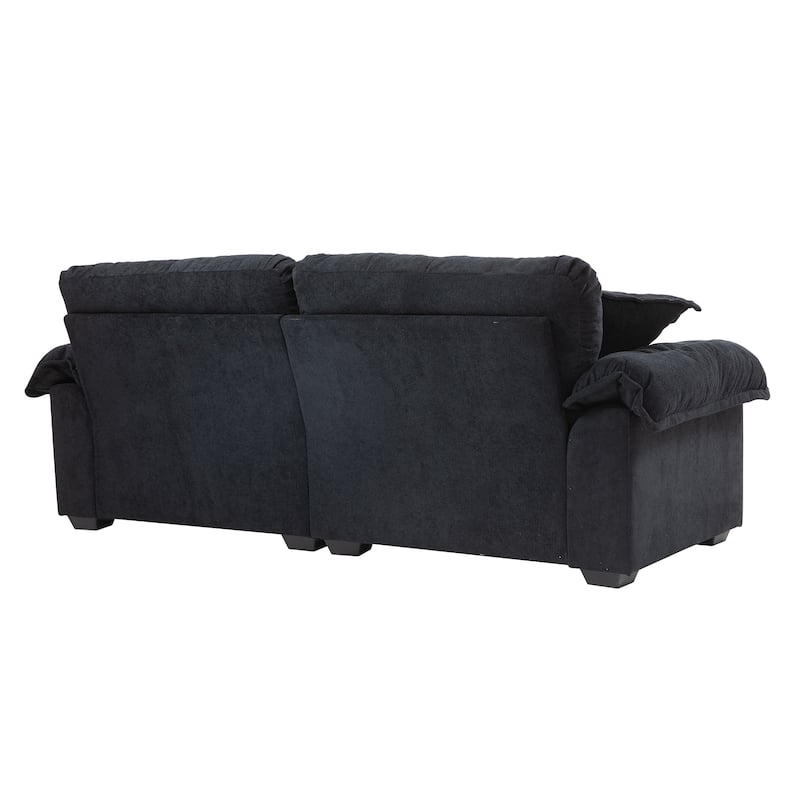 84" Chenille Sofa Small Sofa Loveseat Deep Seat Sofa Couch with 2 Throw Pillows & Memory Foam Lounge