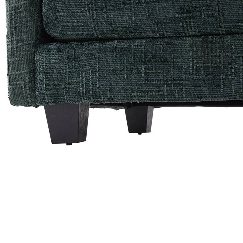 Modern Chenille Chaise Couch L-shaped Sectional Sofa with Storage Ottoman, Phone Holder, USB/Type-C Ports and Side Pockets