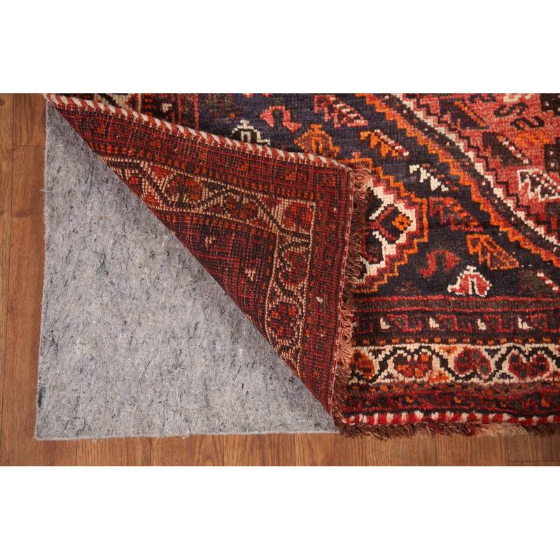 Hand Knotted Oriental 100% Wool Carpet Traditional Tribal Red Qashqai Area Rug - 6' 8'' X 4' 11''