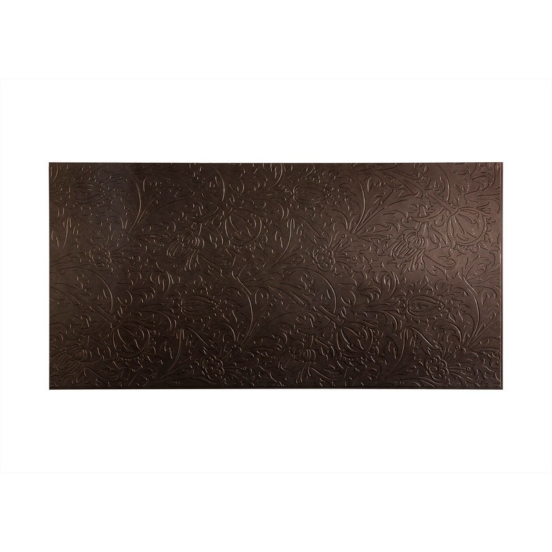 FASÄDE Nettle 4-foot x 8-foot PVC Wall Panel in Smoked Pewter - Brown - 4 x 8