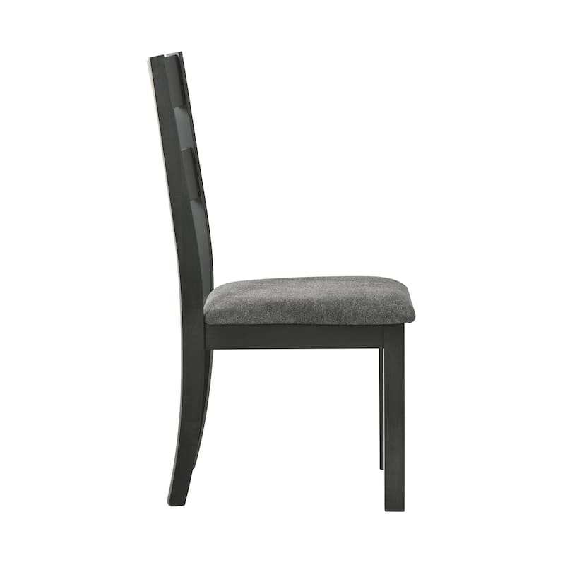Griffon Dark Grey and Black Slat Back Side Chairs (Set of 2) - On Sale ...