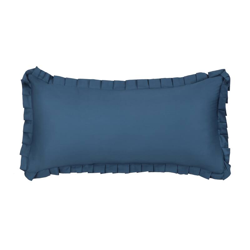 Meadow Quilted Boudoir Decorative Throw Pillow - Polyester - Dark Blue - Accent