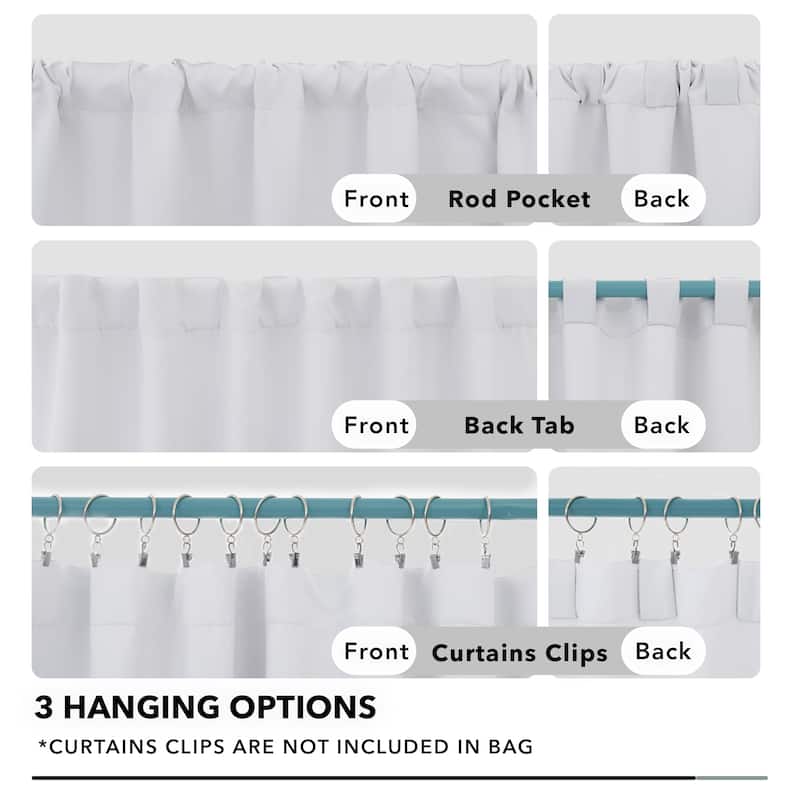 Deconovo Back Tab Blackout Curtains (2 Panel)