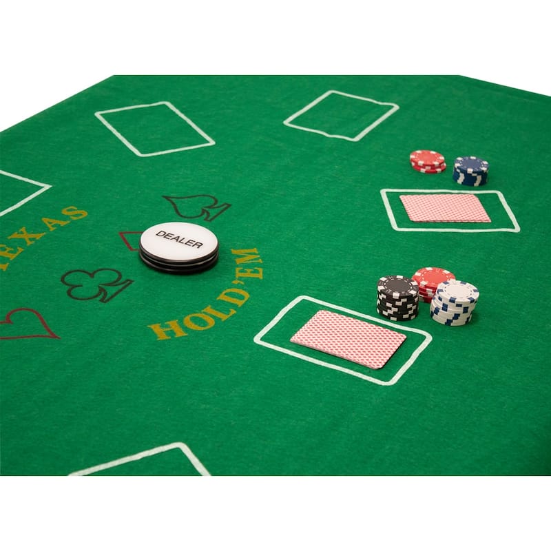 GSE™ 36"x72" Casino Texas Hold'em Poker Tabletop Layout Felt, Casino Table Top Cover Mat - Layout Felt