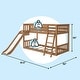 preview thumbnail 17 of 41, Max & Lily Twin over Twin Low Bunk Bed with Slide and Ladder