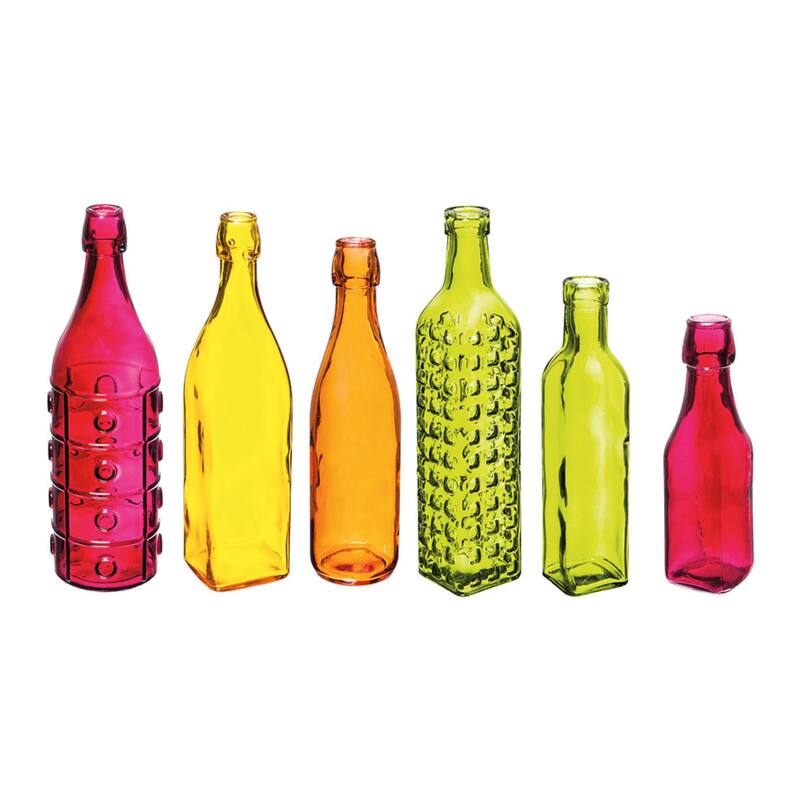 Decorate Your Garden Glass Bottles (Set of 6)