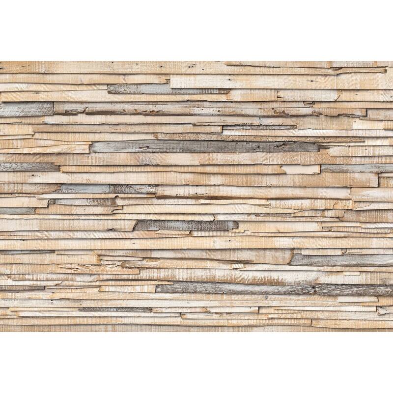 Komar Whitewashed Wood Wall Mural