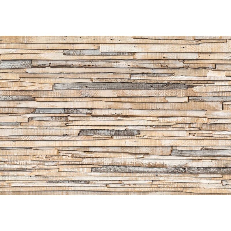 Komar Whitewashed Wood Wall Mural