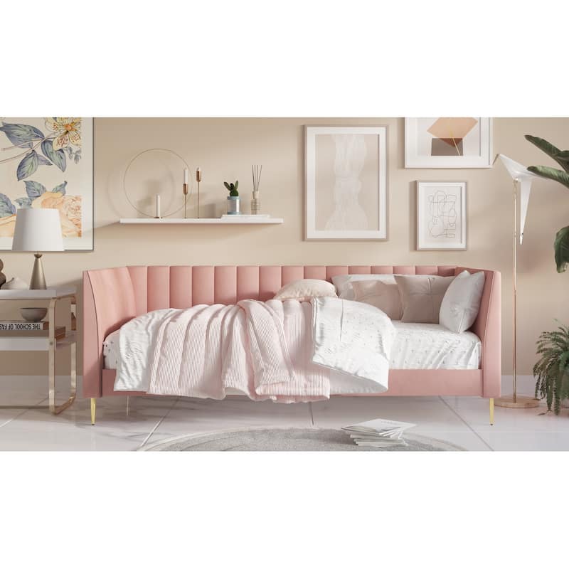 Delano Upholstered Twin Daybed - Pink