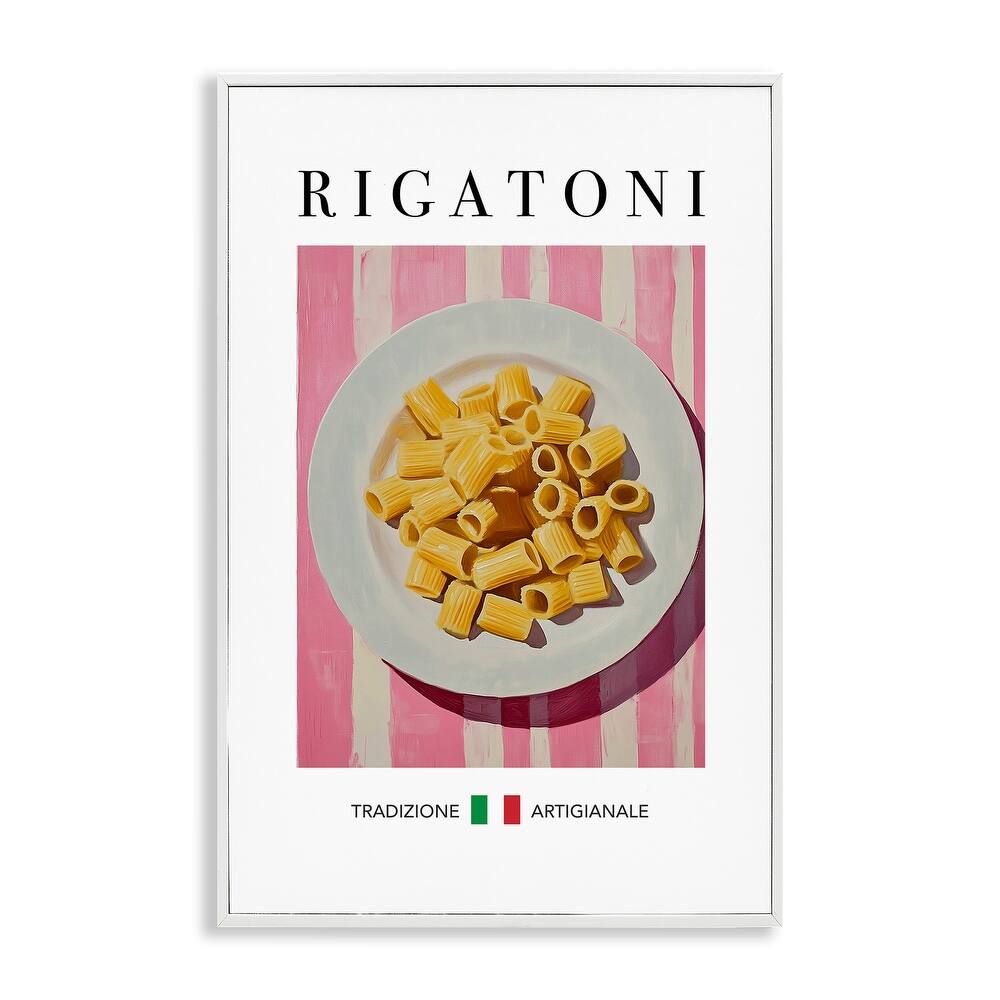 Stupell Traditional Rigatoni Pasta Framed Giclee Art Design By Andreas Magnusson