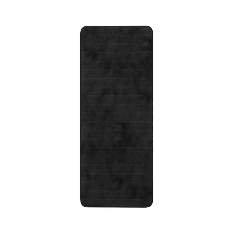 Oversized Bathroom Rug - Extra-Long Memory Foam Bath Mat with Nonslip Backing by Windsor Home - Black
