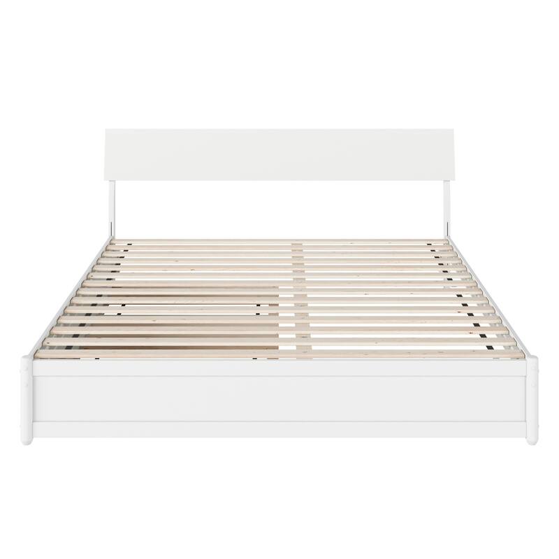 Norla Wood Platform Bed with Trundle