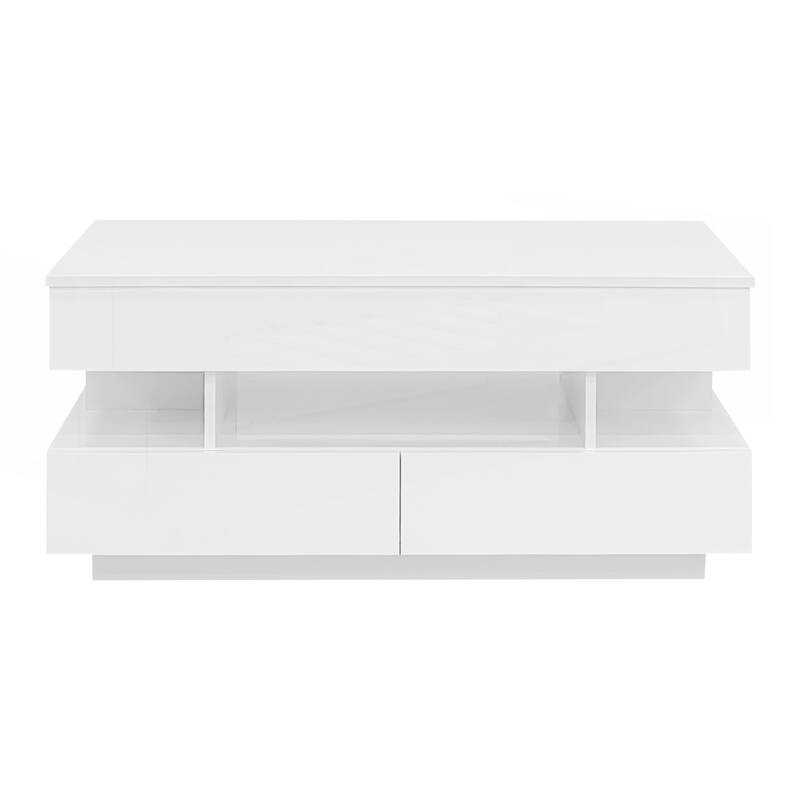 Lift-Top Coffee Table with 2 Drawers