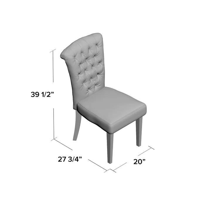 Velvet Tufted and Flared Dining Chairs