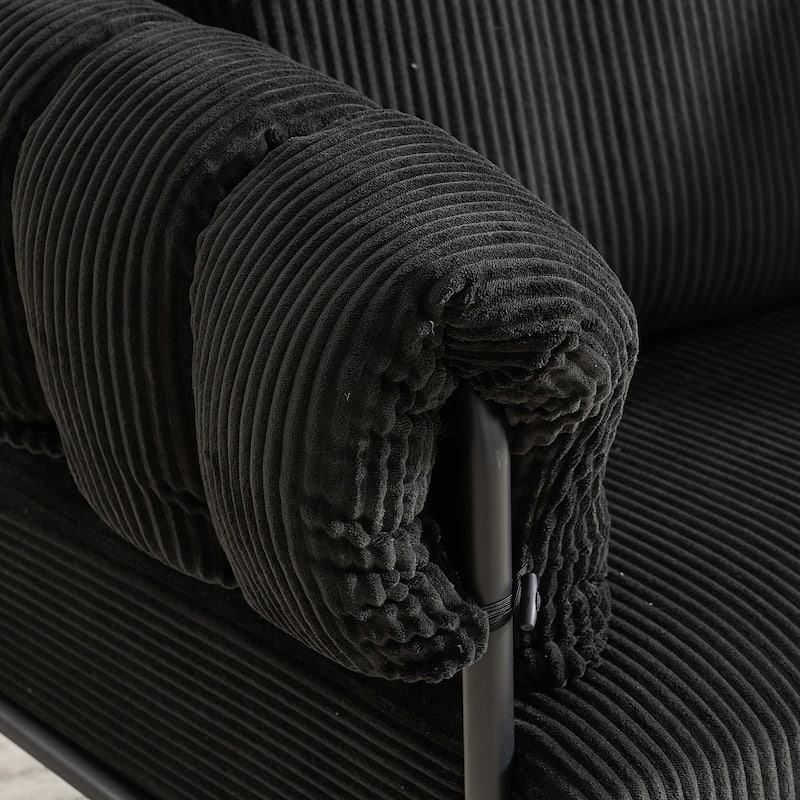 Black Simple Side Chair Office Chair Coffee Chair with Metal Legs, Padded Chair Reception Chair