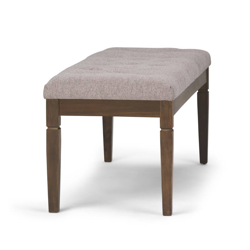 Modern Tufted Ottoman Bench for Living Room Bedroom - Gray