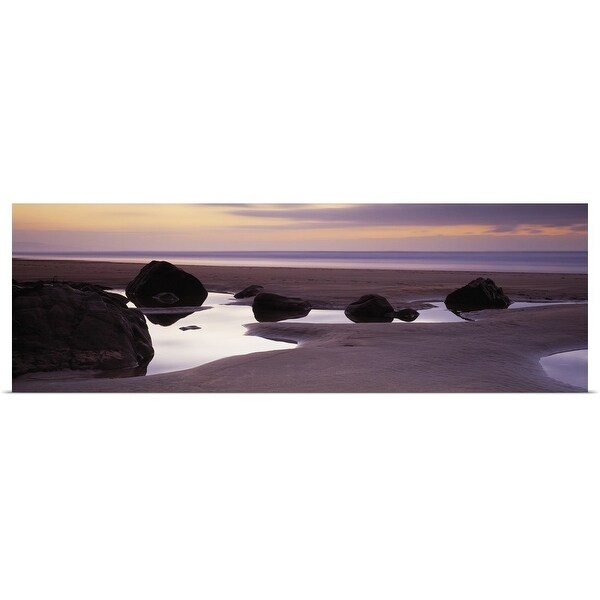 "Rocks on the beach, Sandymouth Bay, Bude, Cornwall, England" Poster Print
