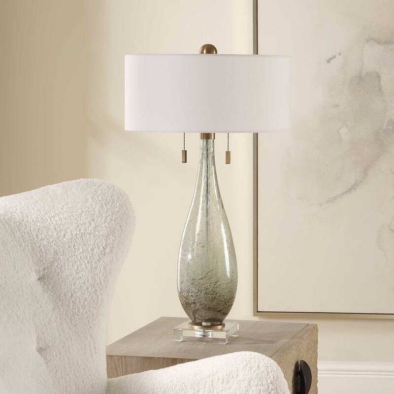 Uttermost Cardoni Green Table Lamp - 18.00" W x 32.25" H x 18.00" D
