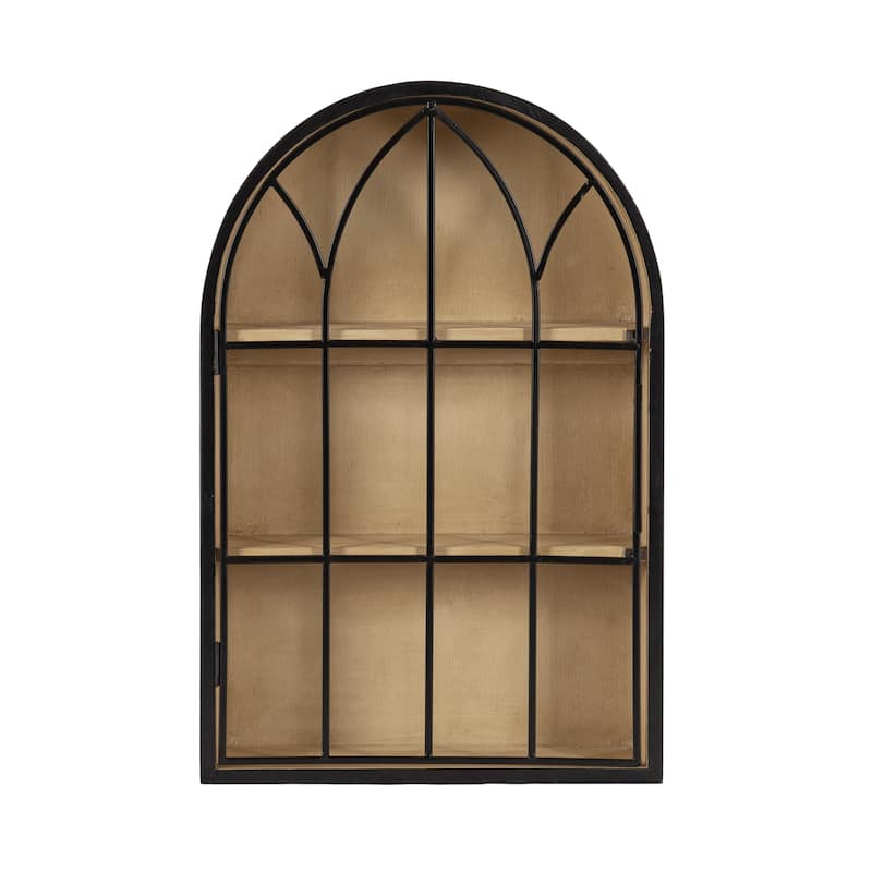 Kate and Laurel Megara Arched Wall Mounted Cabinet - 16x5x24