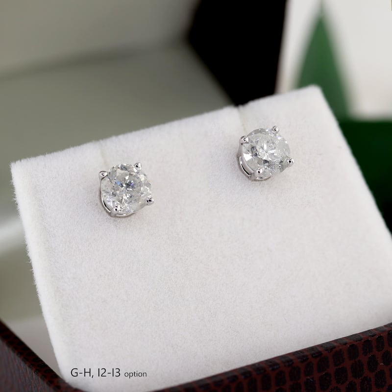 Auriya 14k Gold 1 1/4ctw Diamond Stud Earrings Clarity-enhanced (E-F, G-H, H-I or J-K, SI1-SI2, I1-I2 or I2-I3)