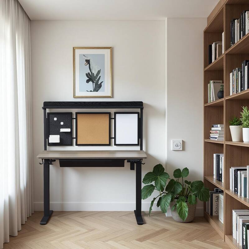 KOWO K304 55 Inch Electric Height Adjustable Desk Sit to Stand Workstation for Home Office, Ergonomic Computer Desk with Memory