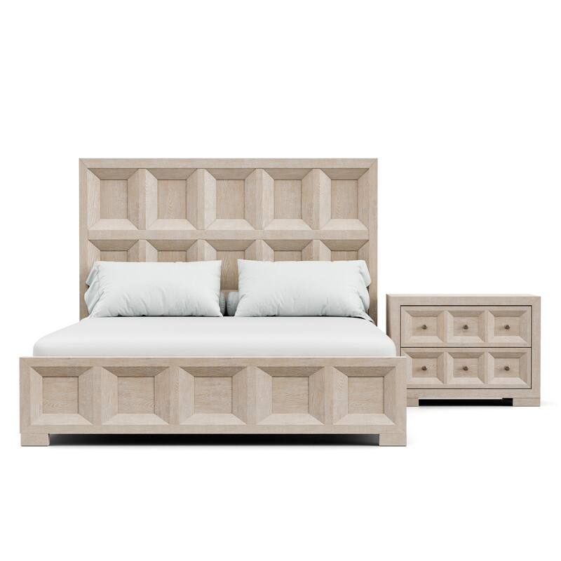 Furniture of America Durem Modern Classic 2-Piece Wood Panel Bedroom Set