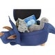 preview thumbnail 9 of 14, Critter Sitters 15-In. Seat Height Denim Blue Triceratops Dino Storage Ottoman, Furniture for Nursery, Bedroom, and Playroom