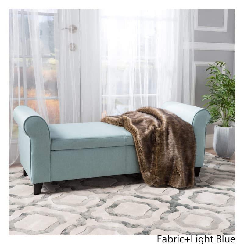 Hayes Armed Storage Bench