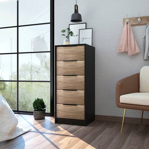 TUHOME Kaia 5 Drawer Dresser, Vertical Dresser
