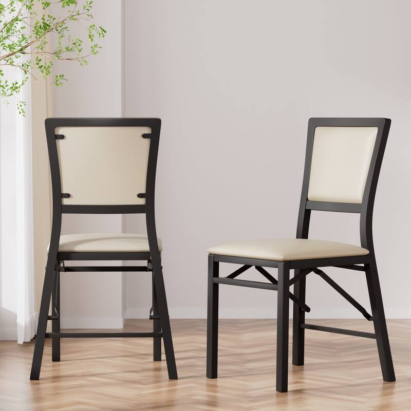 VECELO Folding Dining Chairs Set of 2/4/6 with Cushion Parson Classic Upholstered Folding Chairs Modern 33" Parson Chairs