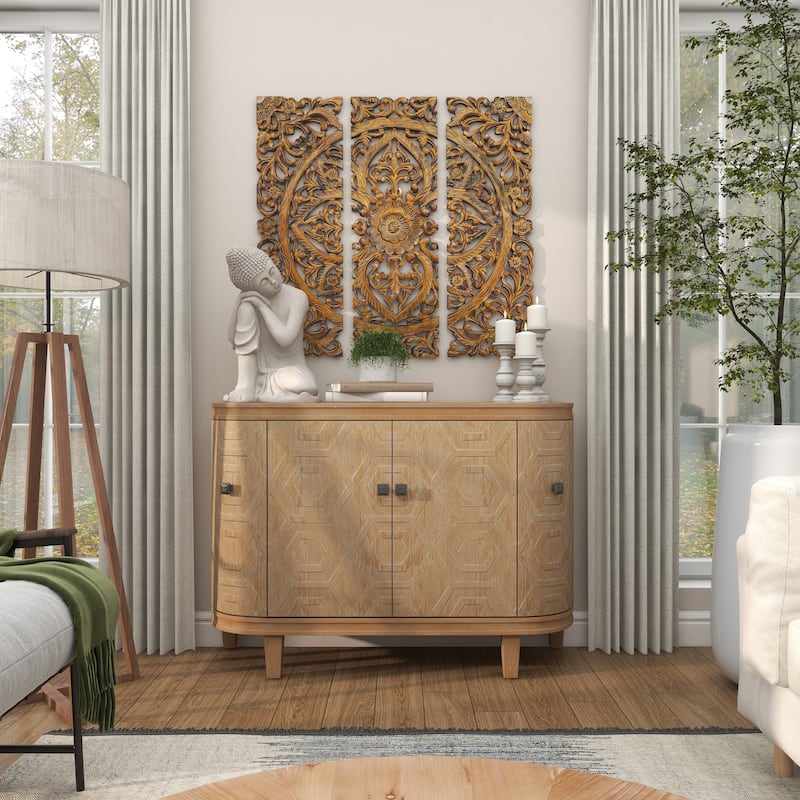 Magnesium Oxide Buddha Indoor Outdoor Meditating Garden Sculpture - Gray - Roche River Decor