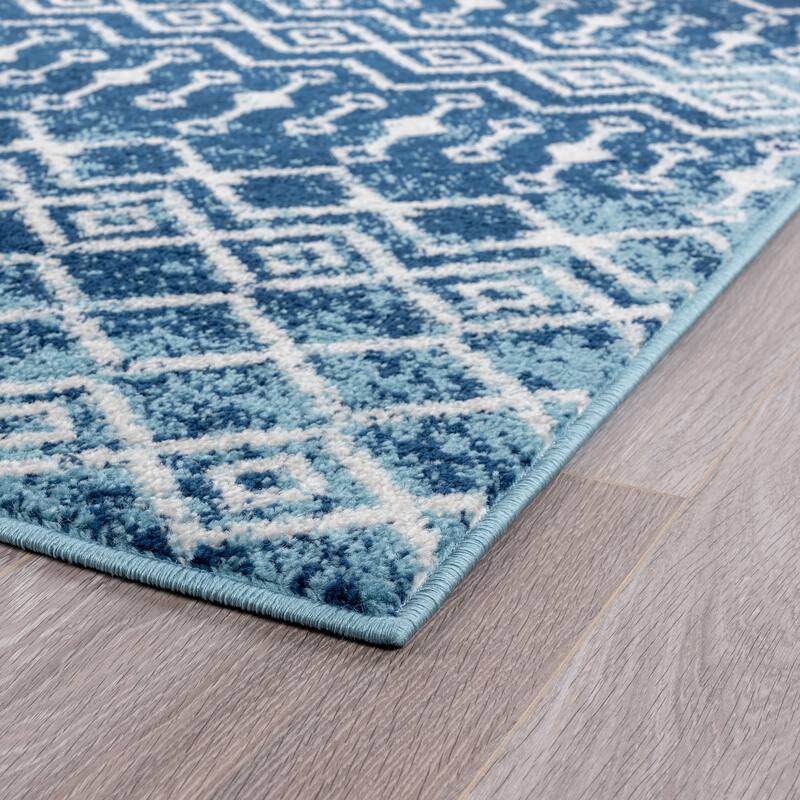 Gematria Moroccan Geometric Indoor Area Rug