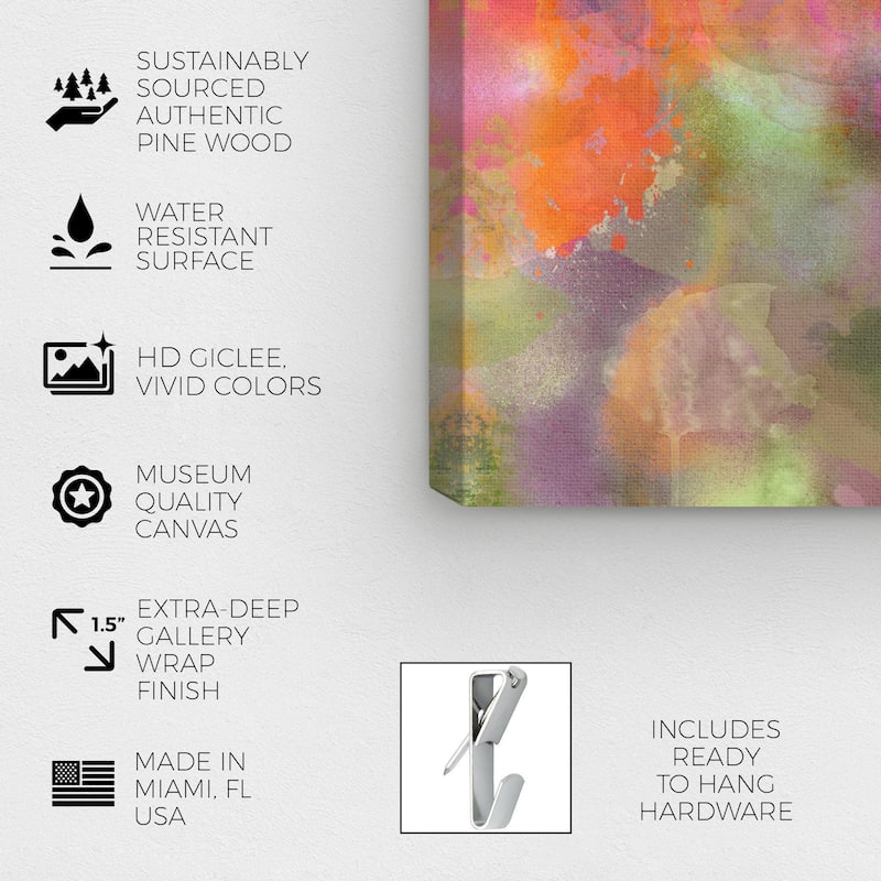 Wynwood Studio Canvas Abstract Darlini Green and Army Green Modern & Contemporary Wall Art Canvas Print