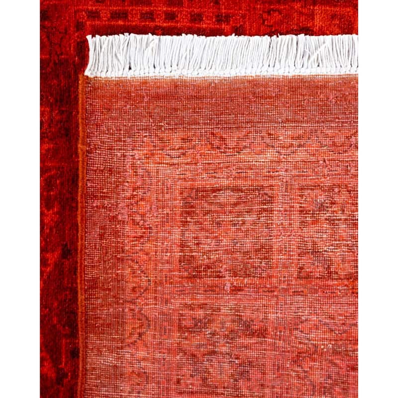 Contemporary Overdyed Wool Hand Knotted Area Rug - 4' 2" x 6' 5"