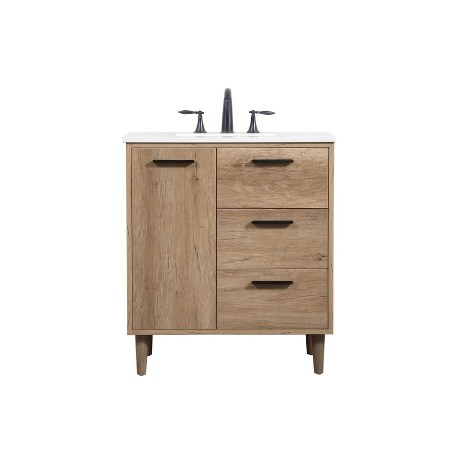 Elegant Lighting VF47030 Baldwin 30" Free Standing Single Basin Vanity