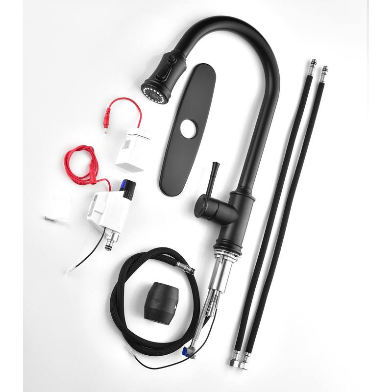 Single Handle Touch Kitchen Faucet with Pull Down Sprayer and Deckplate