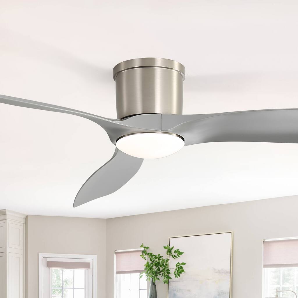 52in Smart Low Profile Ceiling Fans with Lights Remote Quiet DC Motor Control with WIFI Alexa App - 52