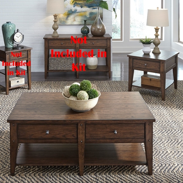 Copper grove kavanur solid wood coffee top table and chairs