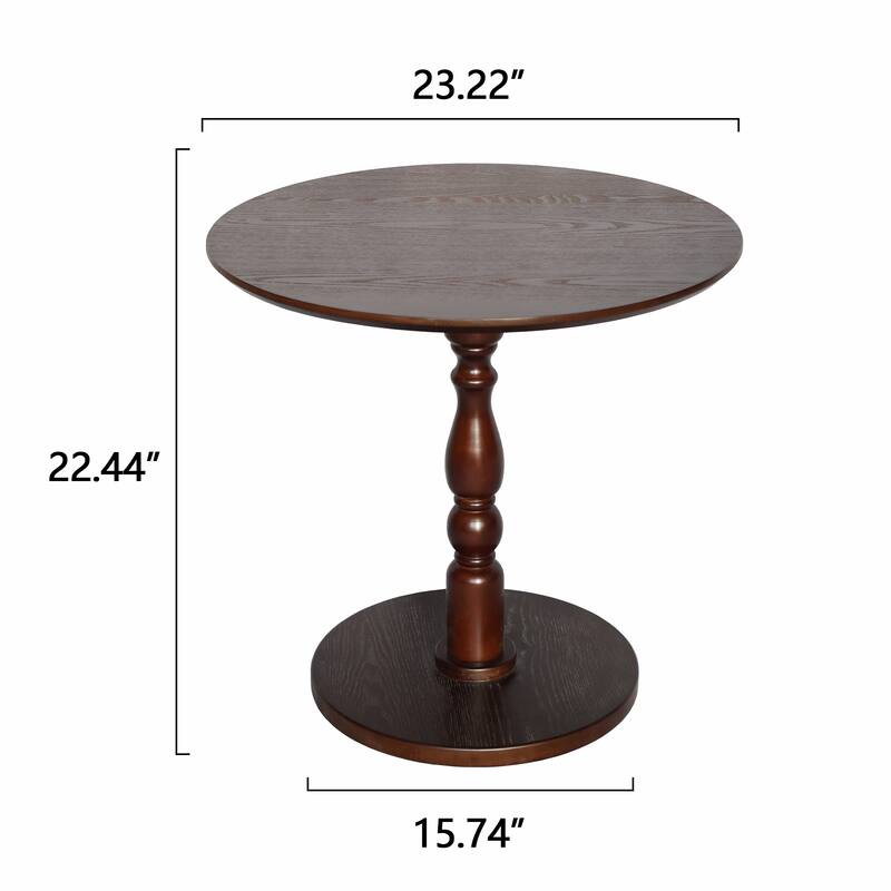 GDF Studio - Corvin 23" Modern Round Wooden Accent Table