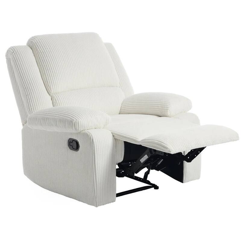 2 Piece Modern Corduroy Upholstery Push Back Manual Recliner Chair