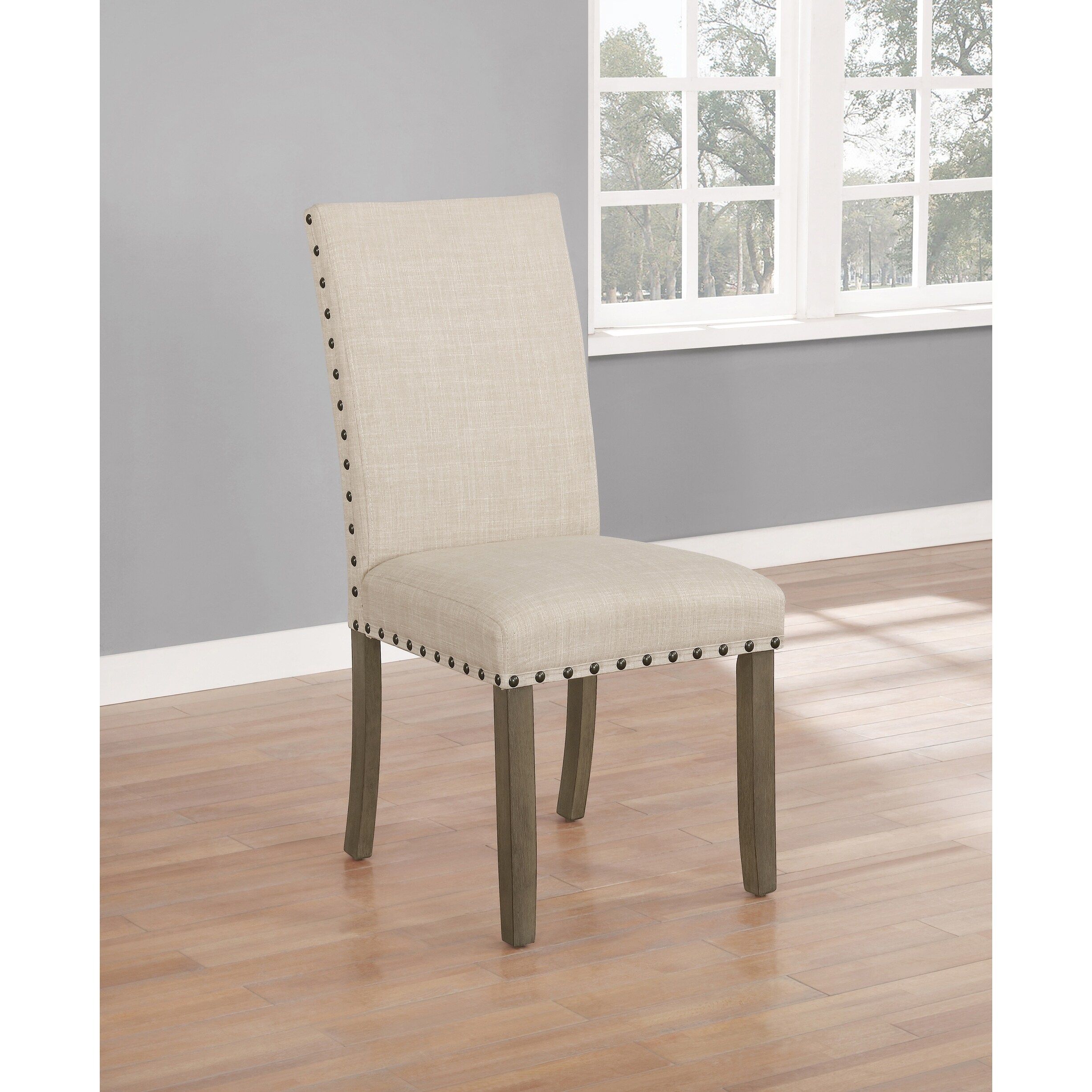 Rustic upholstered on sale dining chairs
