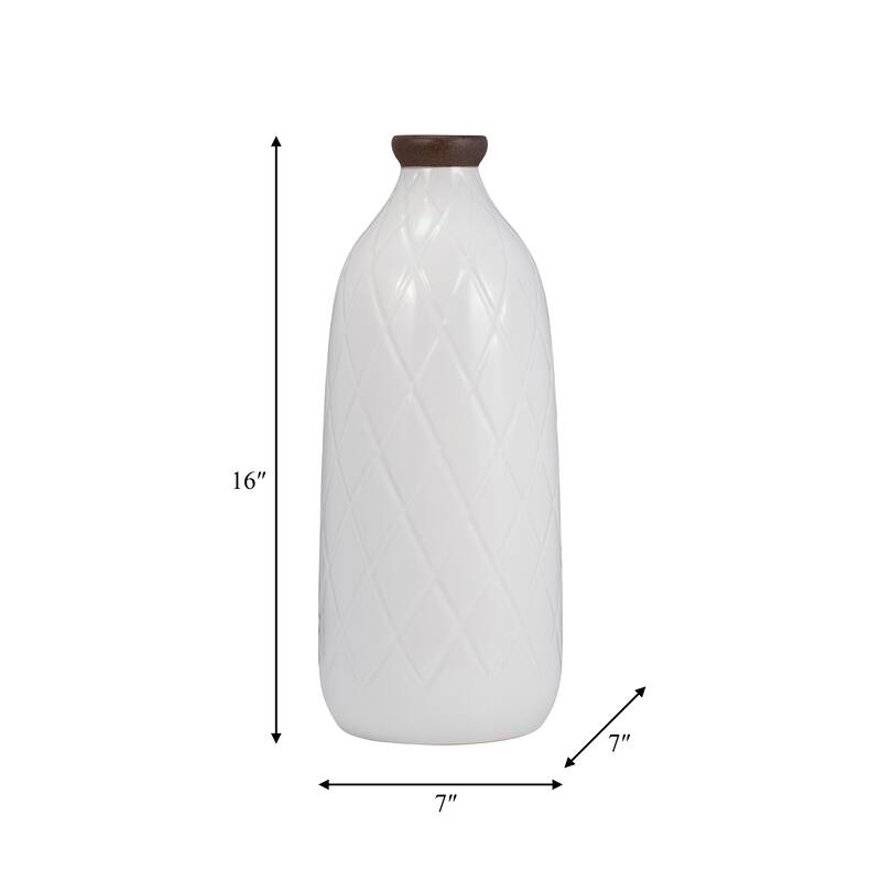 Sagebrook Home Neutral Ceramic Vase