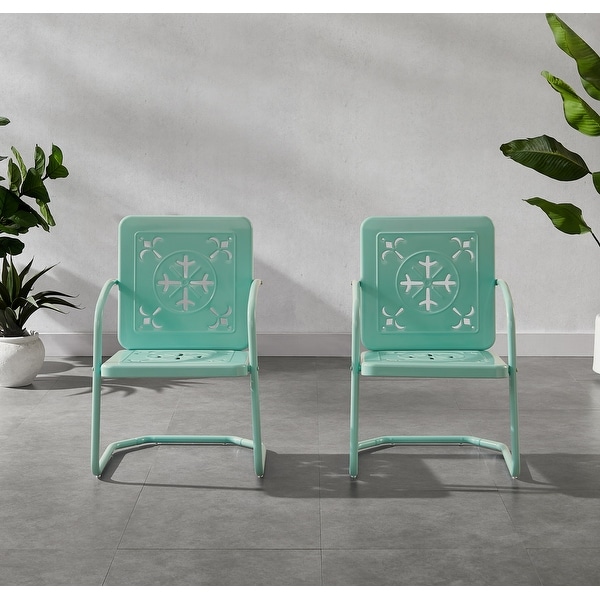 Crosley Azalea 2-Piece Retro Outdoor Chair Set - On Sale - Bed