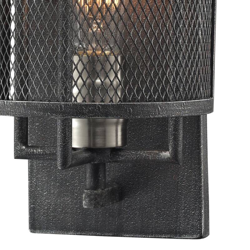 Elk Home Slatington Brushed Nickel With Metal Shade 1 Light Sconce