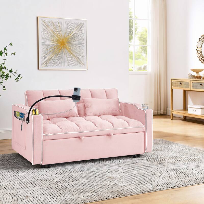 55.51 inch versatile foldable sofa bed