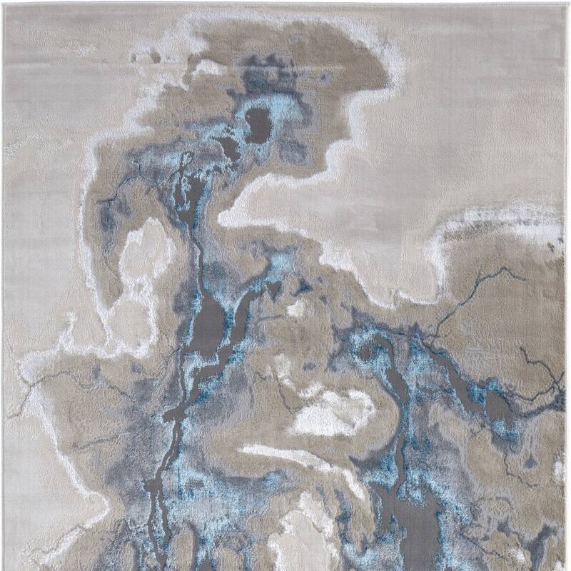 HomeRoots Abstract Bohemian Runner Area Rug
