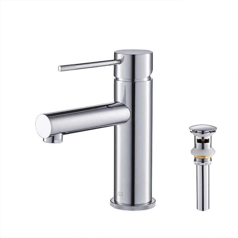 Luxury Single Hole Bathroom Faucet - Chrome W/ Pop Up Drain