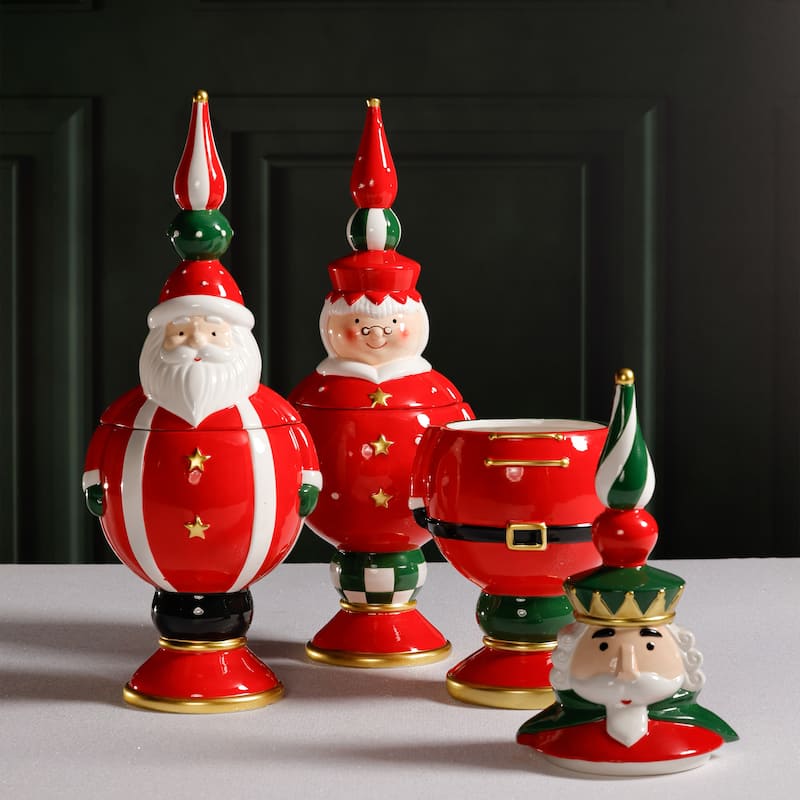 Hand-Painted Ceramic Cookie Jar, Set of 3 Assorted Styles