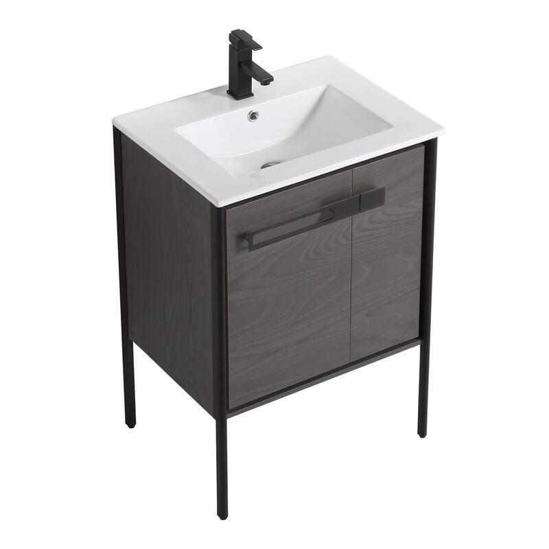 Fine Fixtures Oakville Bathroom Vanity with White Ceramic Sink